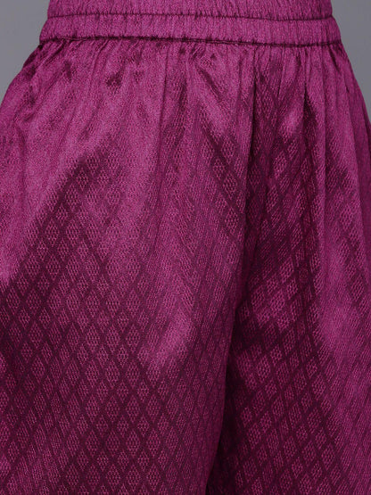 Indyancart VA Women'sFloral Zari Embroidered Gotta Patti Kurta & Trousers With Dupatta