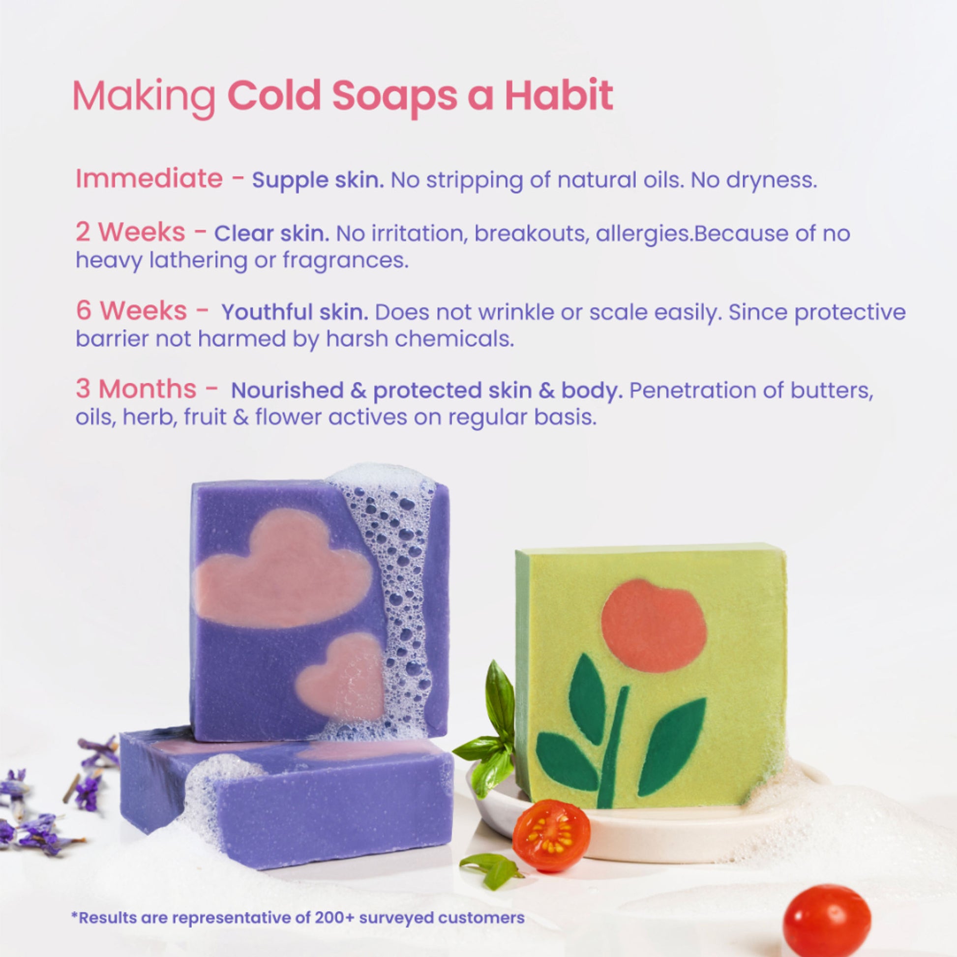 Nat Habit Cold Processed Himalayan Lavender Moisturising Soap - Pack of 2