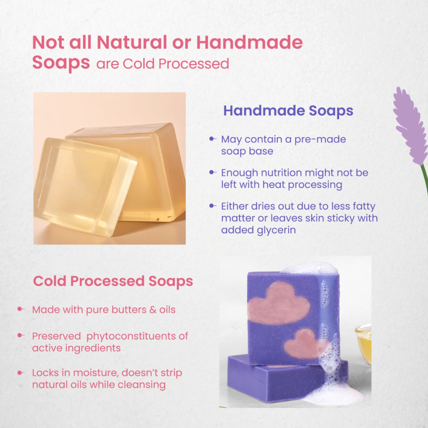 Nat Habit Cold Processed Himalayan Lavender Moisturising Soap - Pack of 2