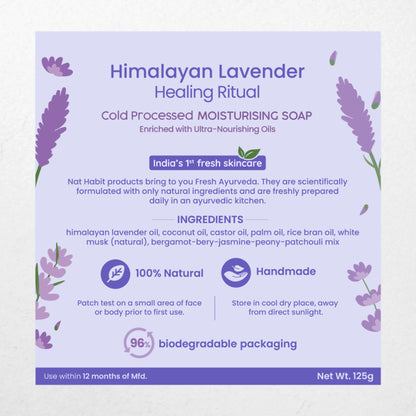Nat Habit Cold Processed Himalayan Lavender Moisturising Soap - Pack of 4