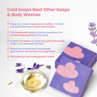 Nat Habit Cold Processed Himalayan Lavender Moisturising Soap - Pack of 6