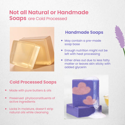 Nat Habit Cold Processed Himalayan Lavender Moisturising Soap - Pack of 6