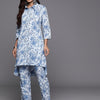 Dhiyona VA Women's Floral Printed A-Line Kurta with Trousers