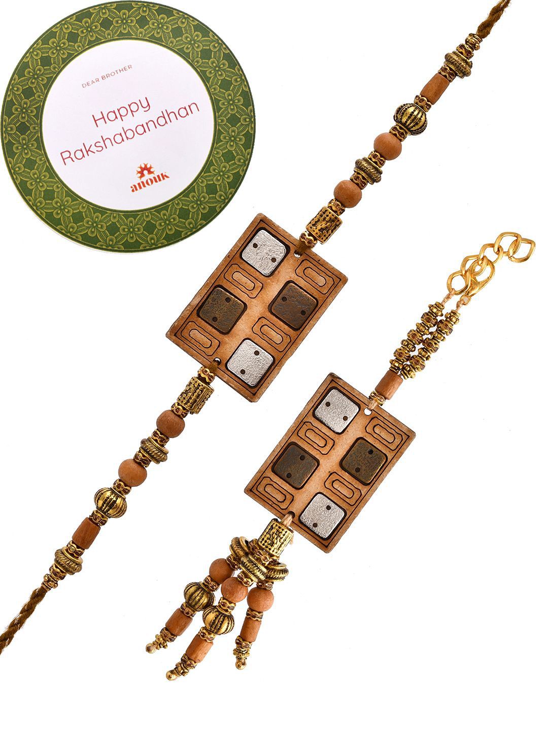 Anouk Bhaiya Bhabhi Rakhi With Roli Chawal & Card