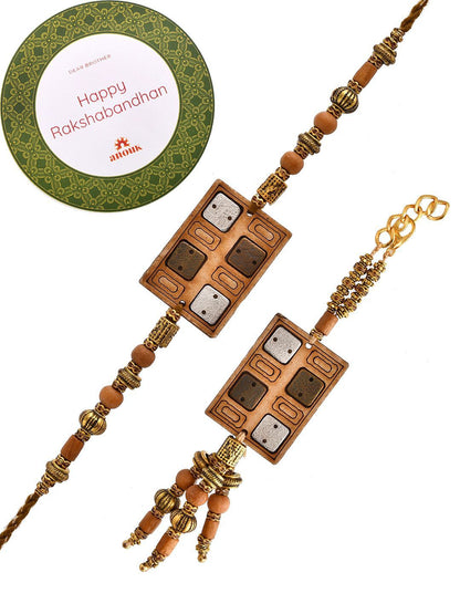 Anouk Bhaiya Bhabhi Rakhi With Roli Chawal & Card