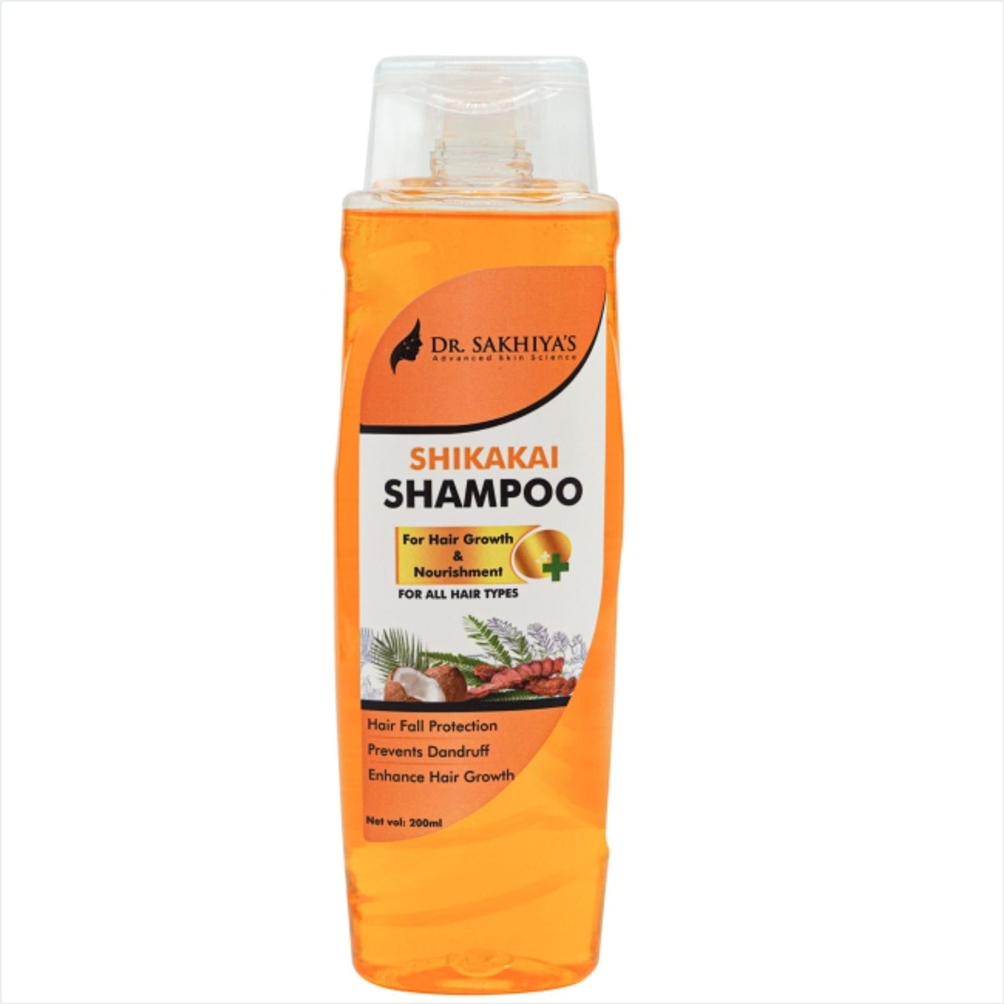Dr. Sakhiya Shikakai Hair Growth Shampoo Ayurvedic for Strong, Healthy Hair