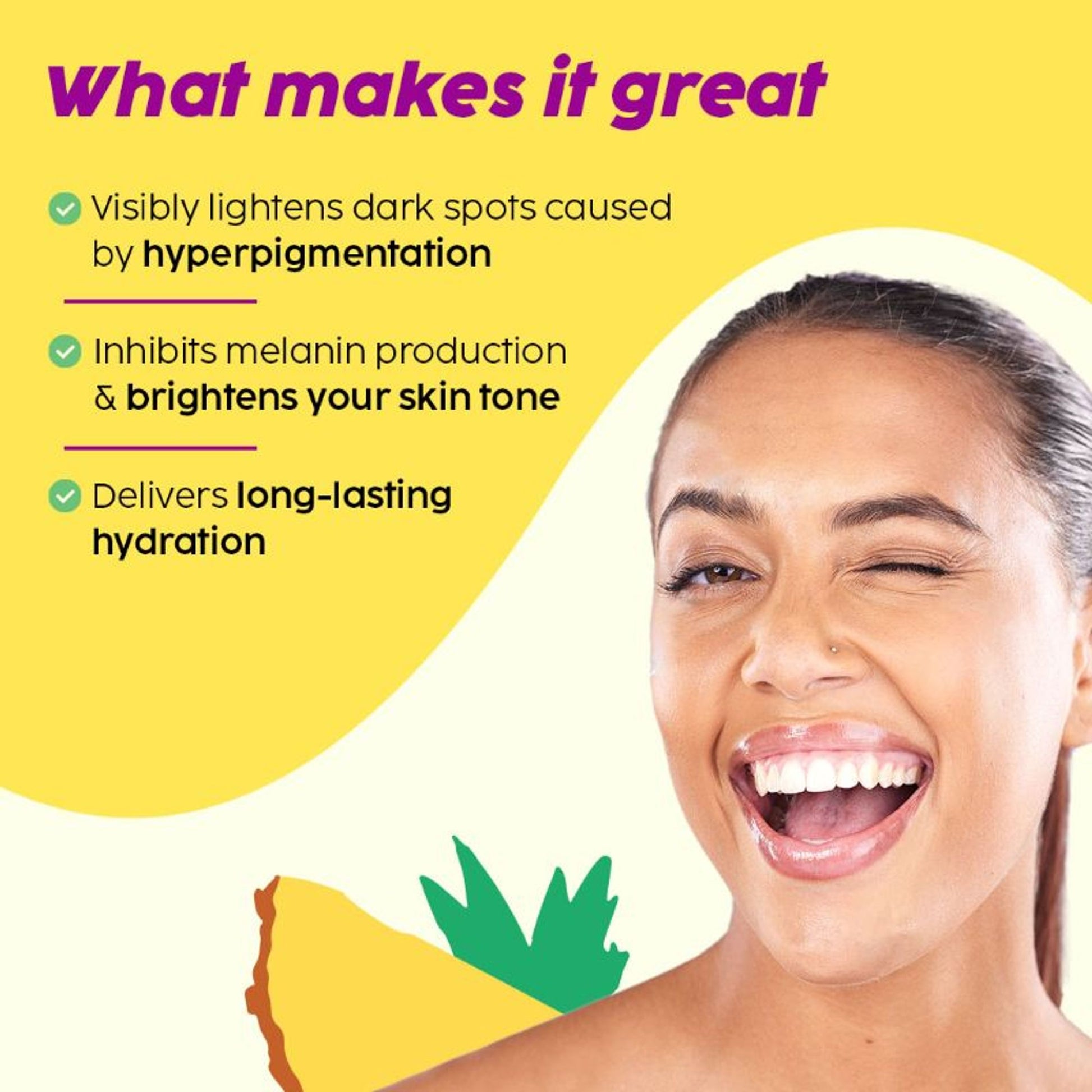 Plix 2% Alpha Arbutin Pineapple Moisturizer With SymWhite PLUS For Hyperpigmentation & Dark Spots