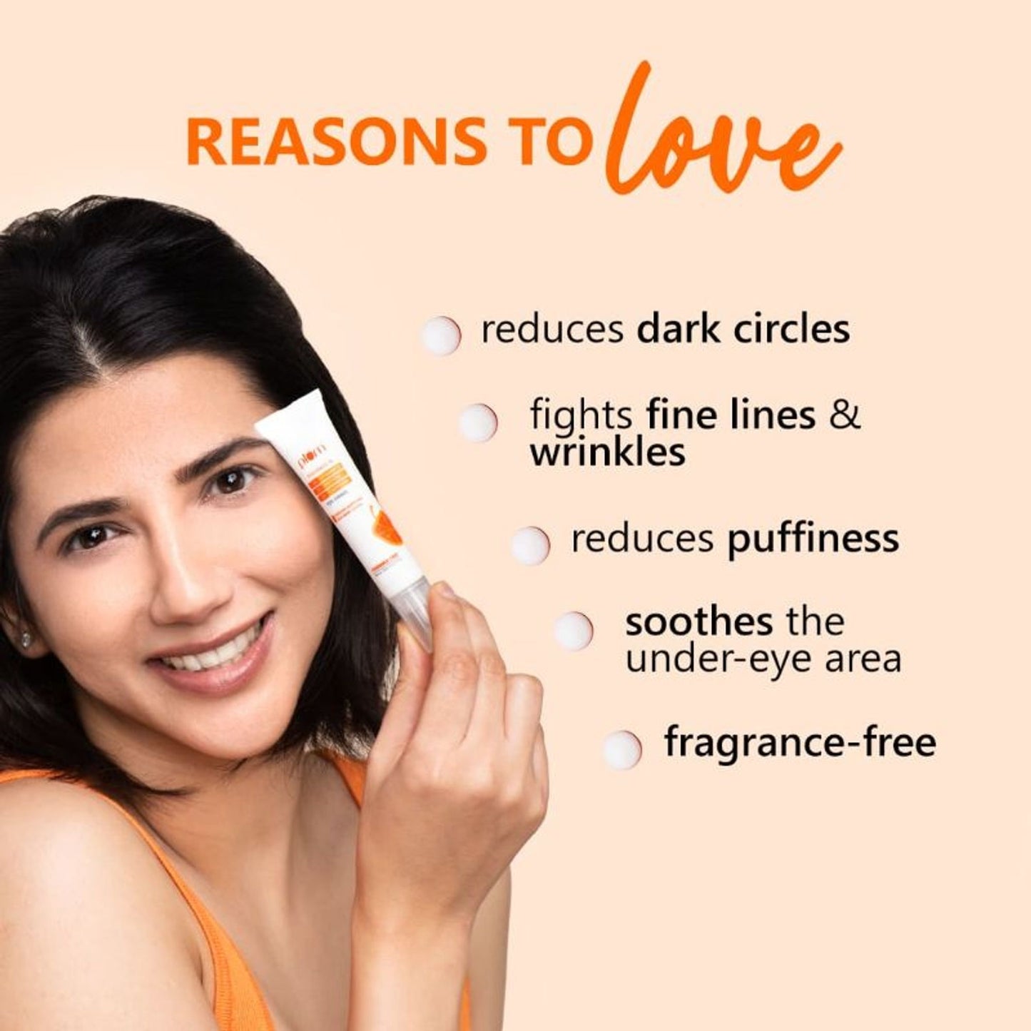 Plum 3% Vitamin C 3% Peptide & 3% Caffeine Under Eye Cream With Mandarin
