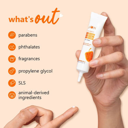 Plum 3% Vitamin C 3% Peptide & 3% Caffeine Under Eye Cream With Mandarin