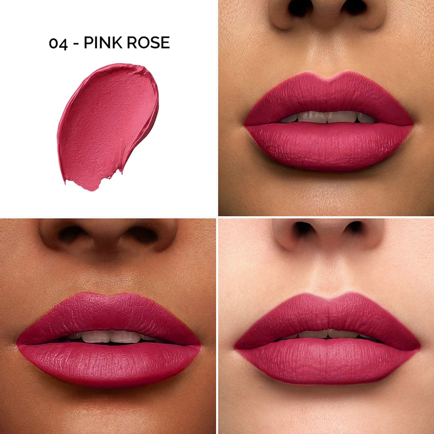 Colors Queen Color It All Non Transfer Matte Lip Crayon - 04 Pink Rose