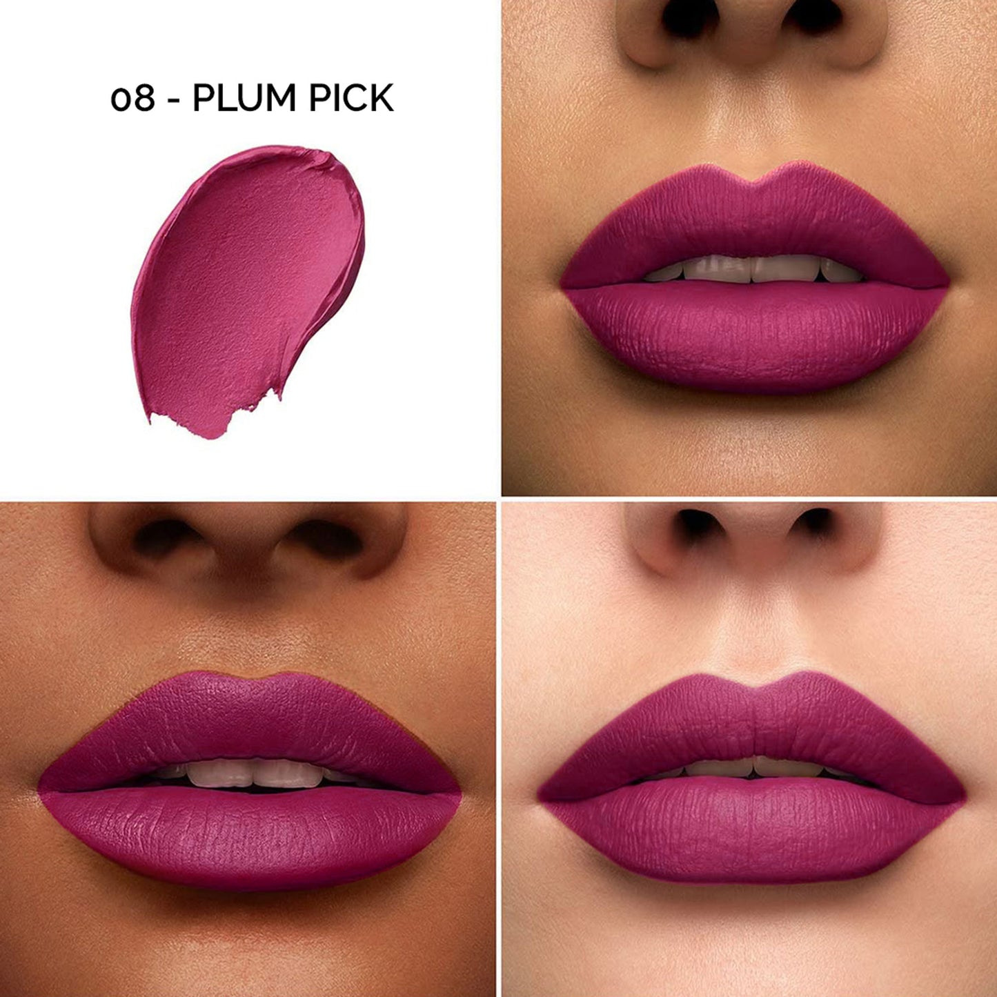 Colors Queen Color It All Non Transfer Matte Lip Crayon - 08 Plum Pick
