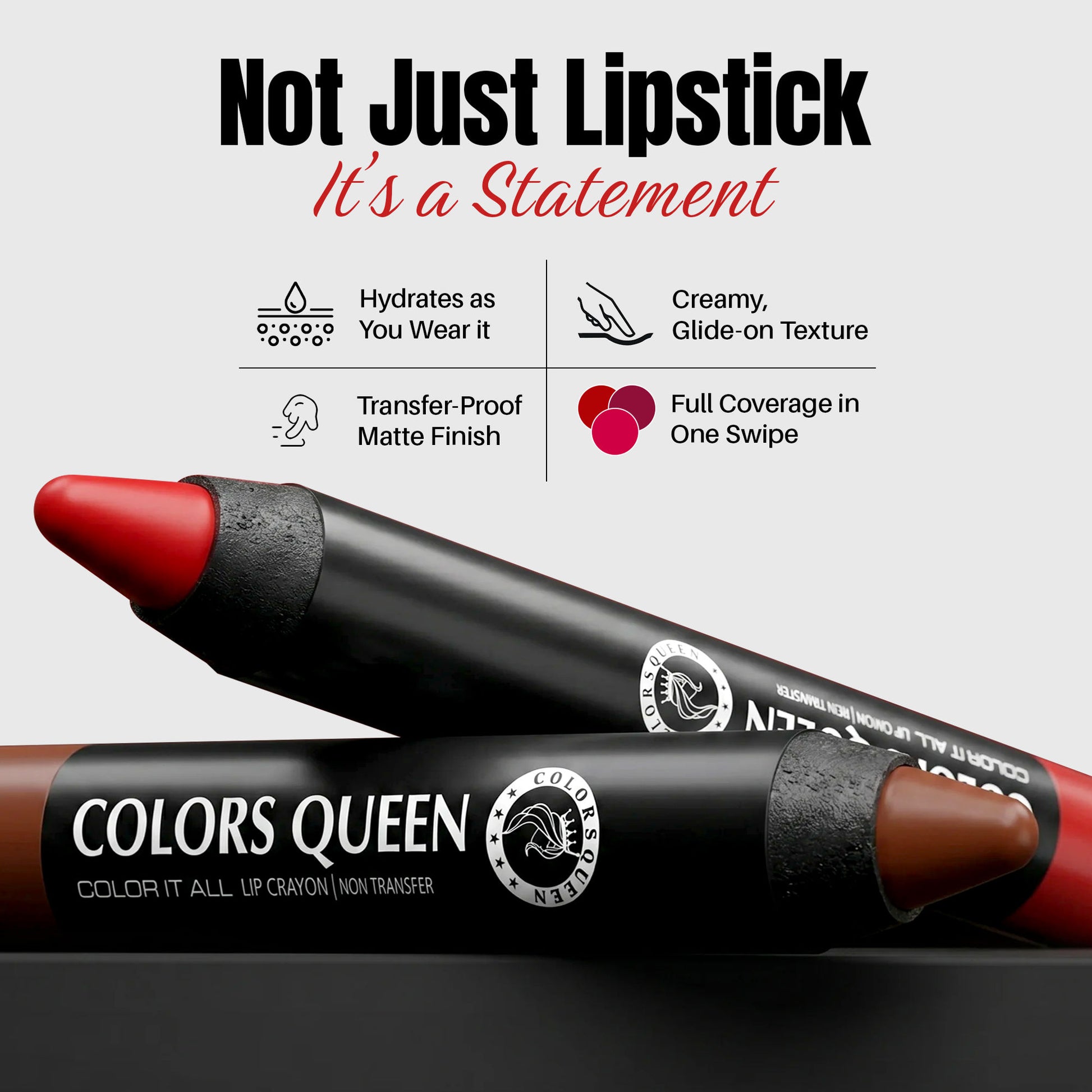 Colors Queen Color It All Non Transfer Matte Lip Crayon - 10 Make It Happen