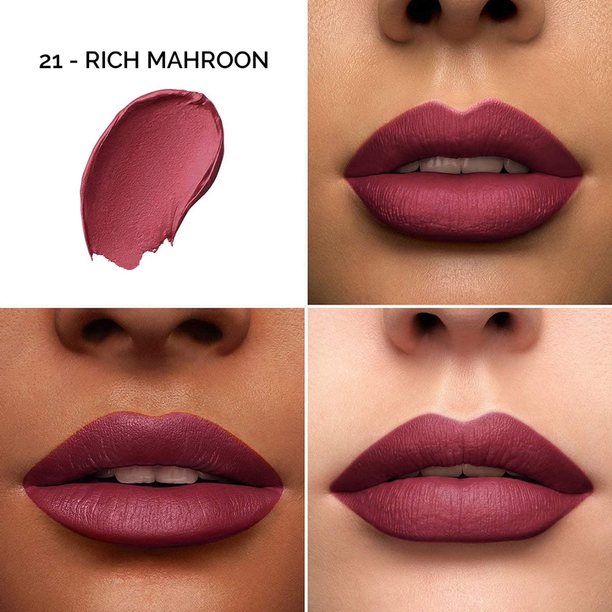 Colors Queen Color It All Non Transfer Matte Lip Crayon - 21 Rich Maroon