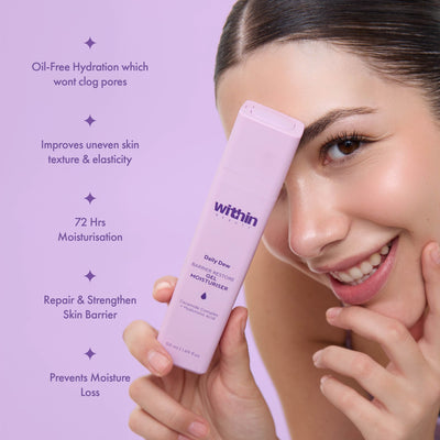 Within Beauty Ceramide & Hyaluronic Acid Gel Moisturiser, Daily Dew Barrier Restore Moisturiser