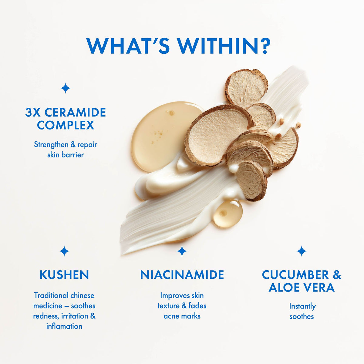 Within Beauty Ceramide & Niacinamide Serum, Calming Drops Barrier Restore Soothing Serum