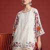 Dhiyona IE Floral Embroidered Thread Work Pure Cotton Kurti with Palazzos
