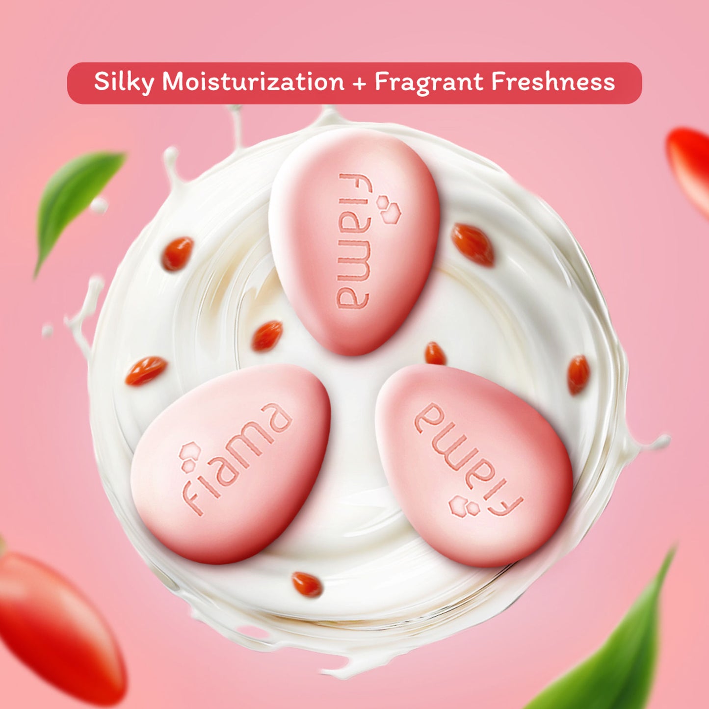 Fiama Skin Barrier Strengthening Moisturizing Soap Bar Japanese Hokkaido Milk, Goji Berry