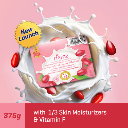 Fiama Skin Barrier Strengthening Moisturizing Soap Bar Japanese Hokkaido Milk, Goji Berry