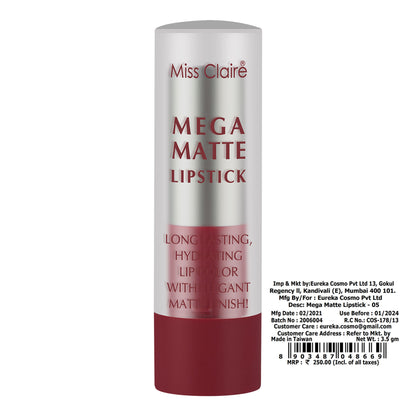 Miss Claire Mega Matte Lipstick - 5