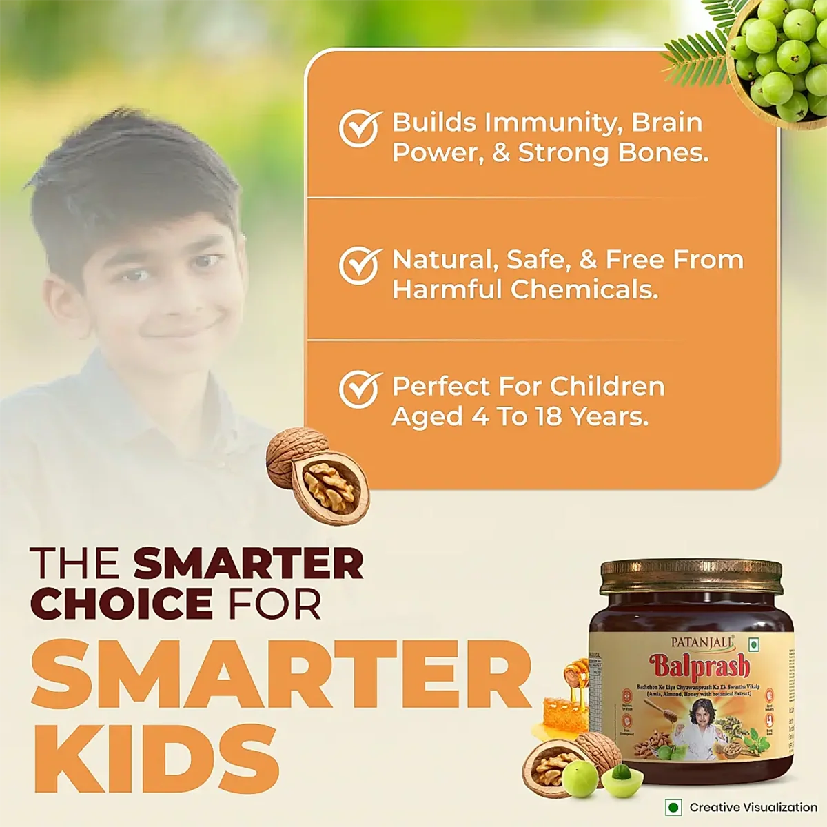 Patanjali Balprash Ayurvedic syrup in a glass bottle with a dropper, used for boosting immunity and overall health.