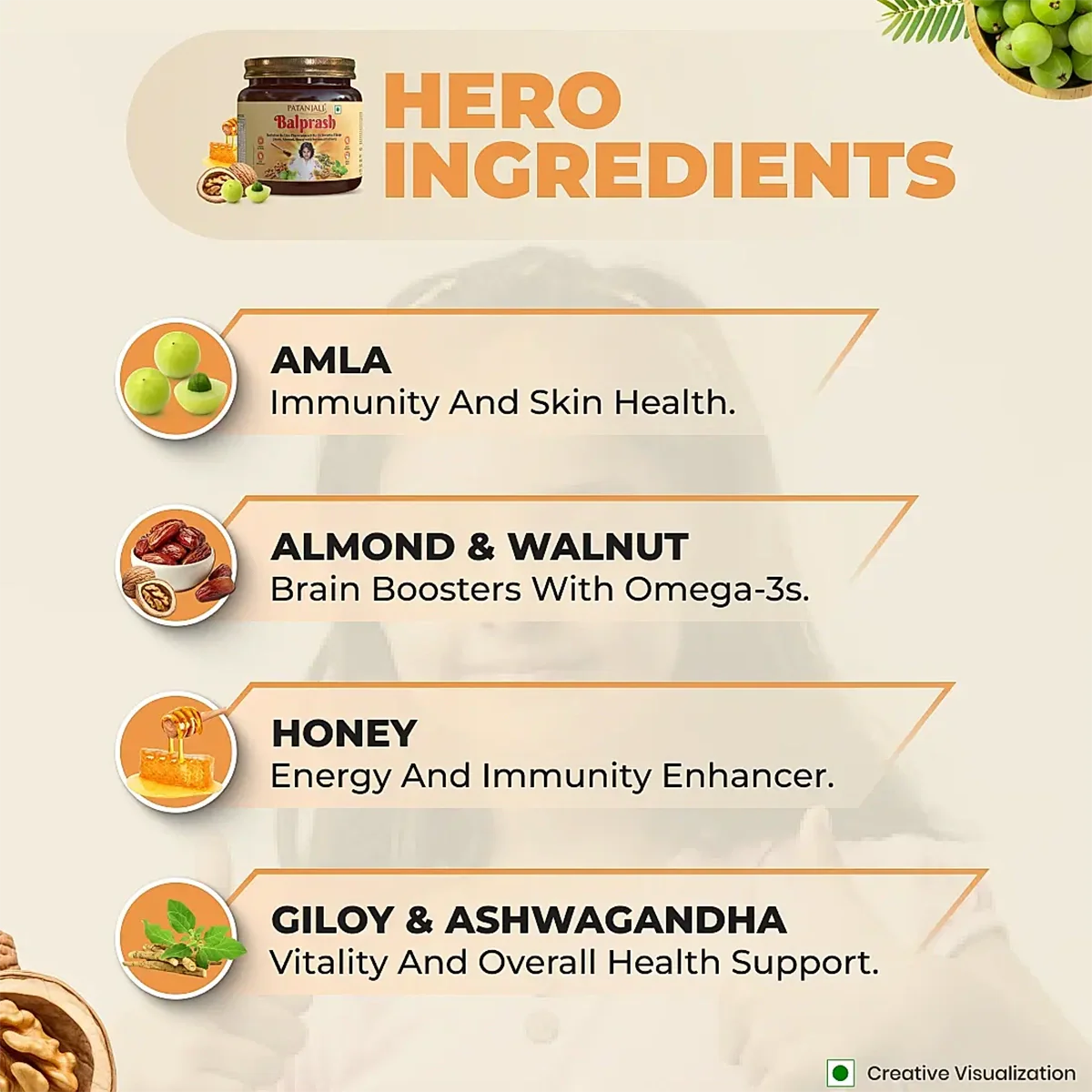 Patanjali Balprash Ayurvedic herbal syrup in a glass bottle with a dropper for immune and throat health.