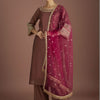 Indyancart VA Women Regular Thread Work Kurta with Palazzos & With Dupatta