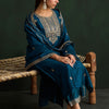 Indyancart IE Women Ethnic Motifs Embroidered Regular Kurta with Trousers & With Dupatta