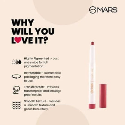 MARS Cosmetics Retractable Poppins Lipstick - Nostalgic Nude - 21