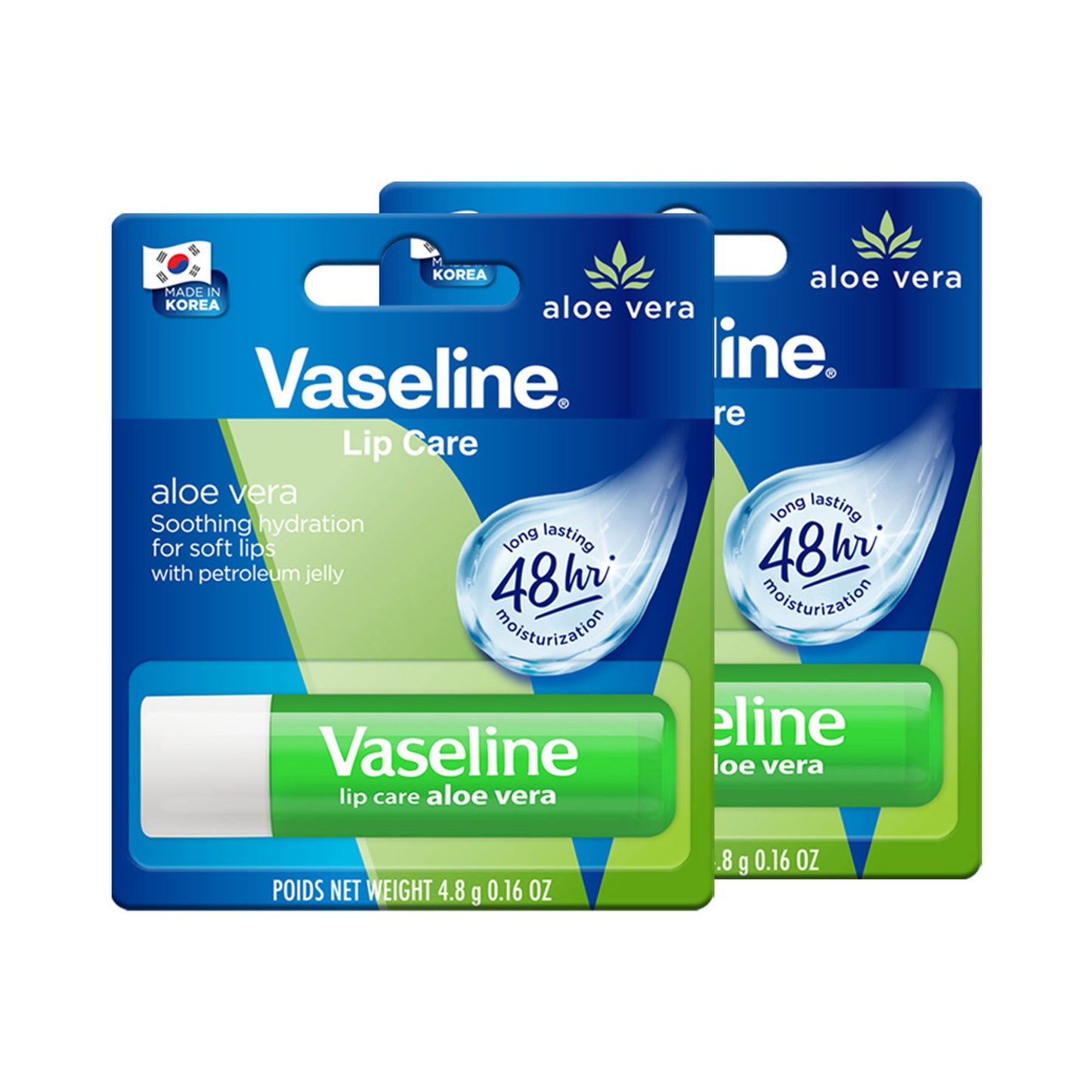 Vaseline Lip Care Aloe Vera Lip Balm Stick - Pack Of 2