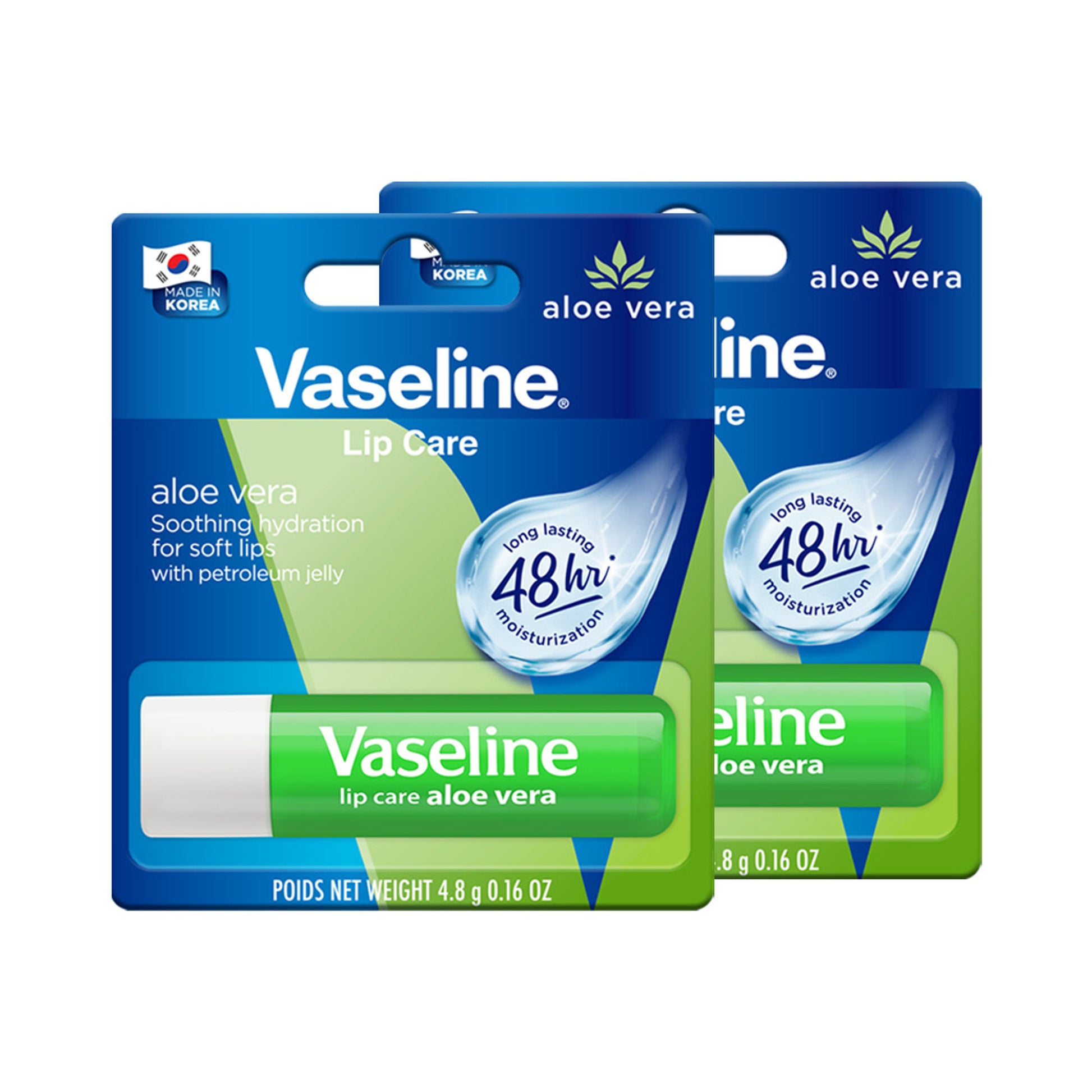 Vaseline Lip Care Aloe Vera Lip Balm Stick - Pack Of 2
