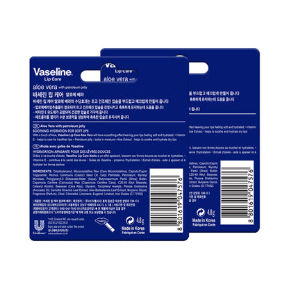 Vaseline Lip Care Aloe Vera Lip Balm Stick - Pack Of 2