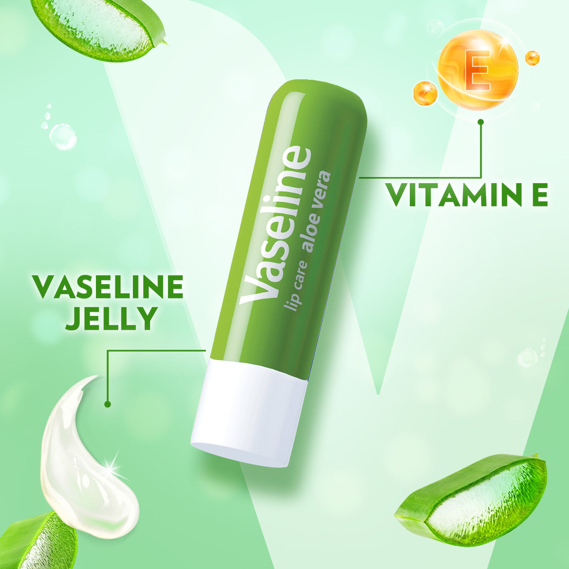 Vaseline Lip Care Aloe Vera Lip Balm Stick - Pack Of 2