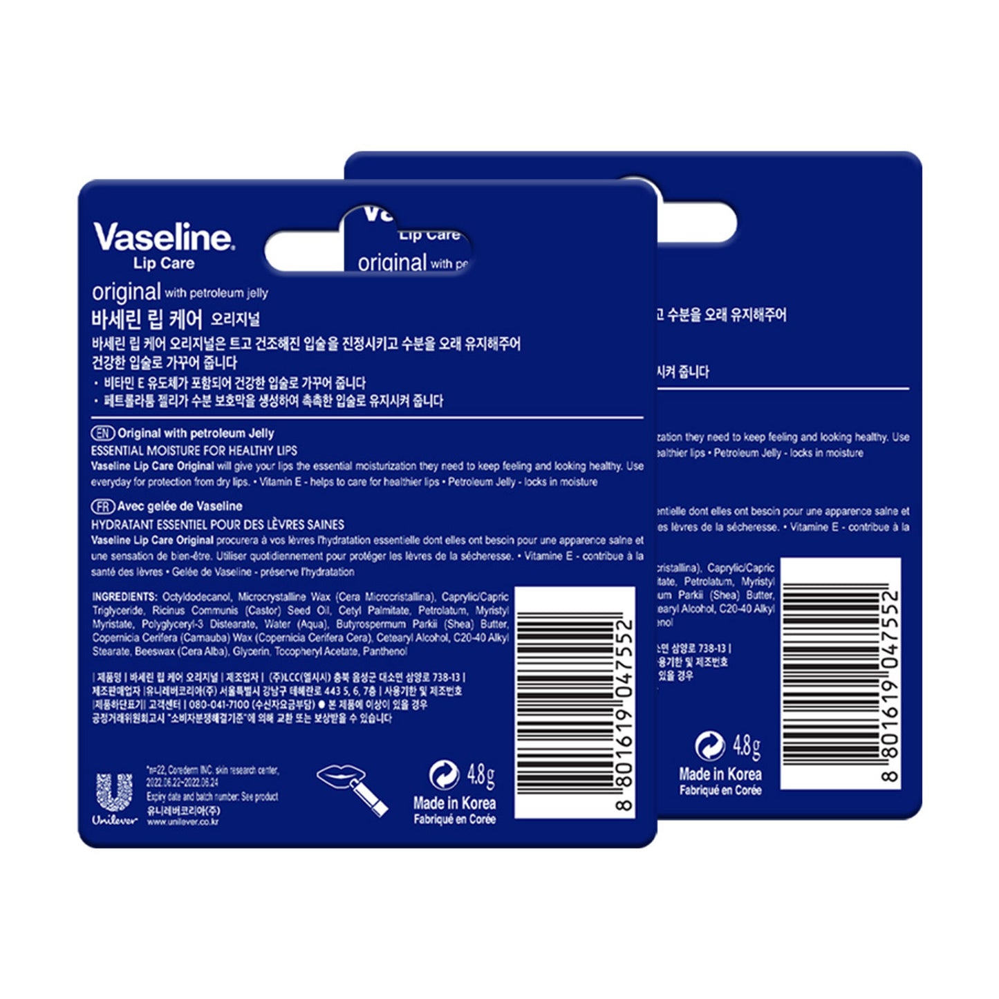 Vaseline Lip Care Original Lip Balm Stick - Pack Of 2