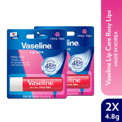 Vaseline Lip Care Rosy Lips Tinted Lip Balm Stick - Pack Of 2