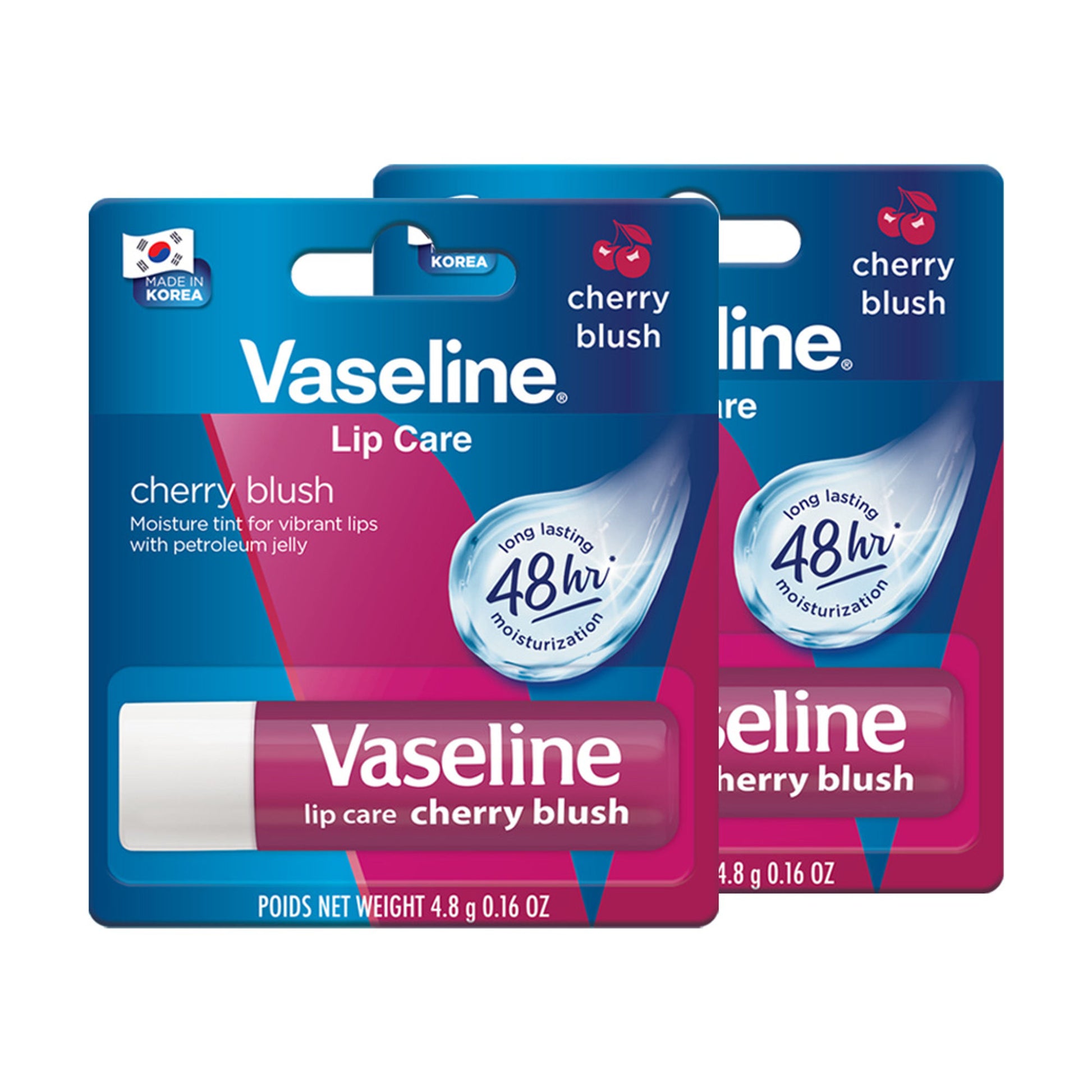 Vaseline Lip Care Cherry Blush Tinted Lip Balm Stick - Pack Of 2