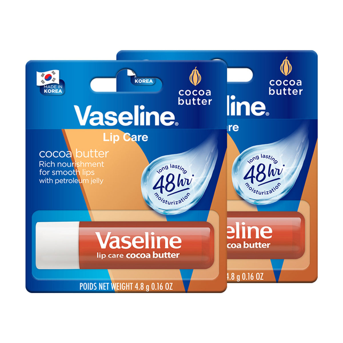 Vaseline Lip Care Cocoa Butter Lip Balm Stick - Pack Of 2