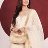 Dhiyona VA Women'sFloral Embroidered V-Neck Straight Kurta With Trousers & Dupatta