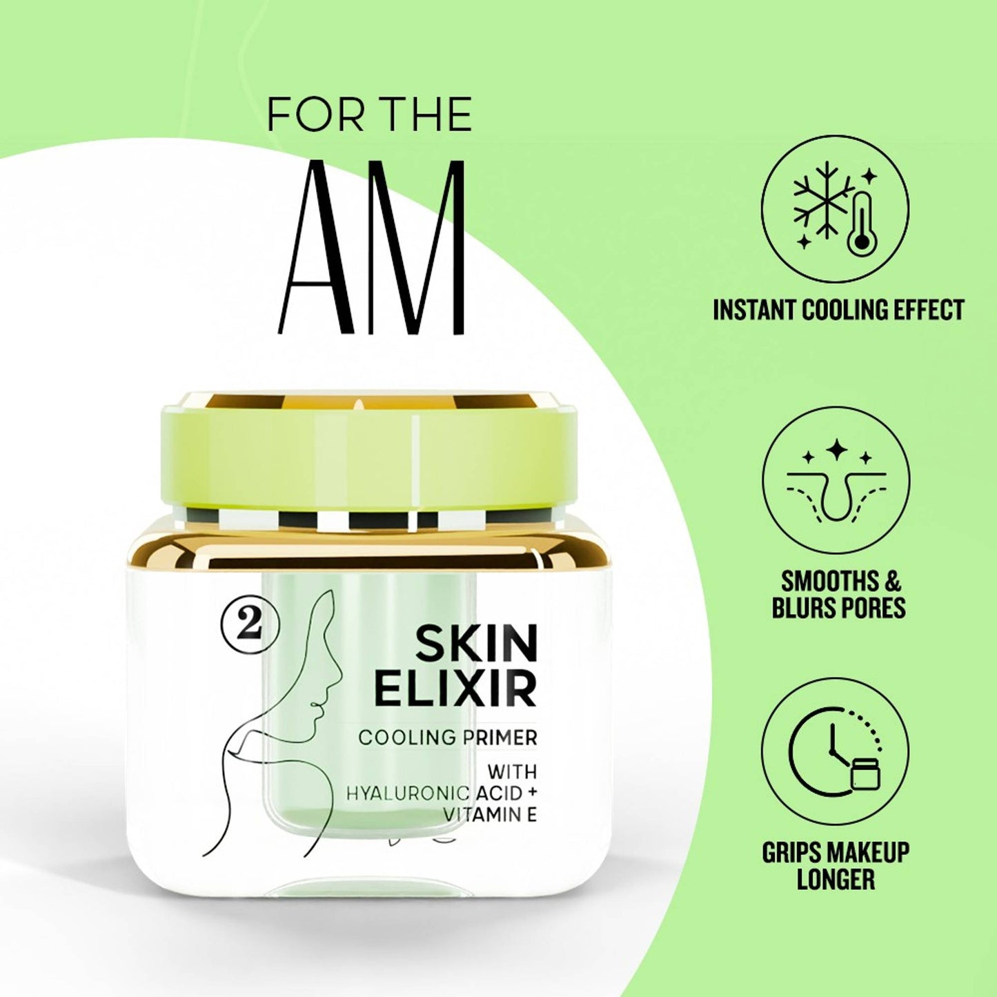 Character Skin Elixir Cooling Face Primer, Hydrates and Preps Skin for Makeup - CSK201