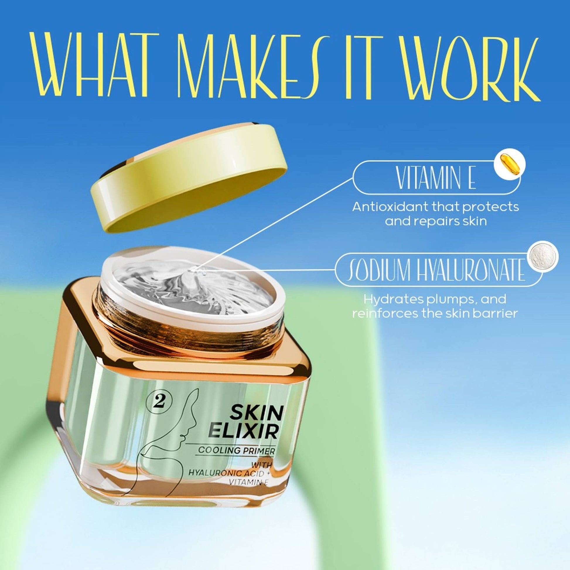 Character Skin Elixir Cooling Face Primer, Hydrates and Preps Skin for Makeup - CSK201