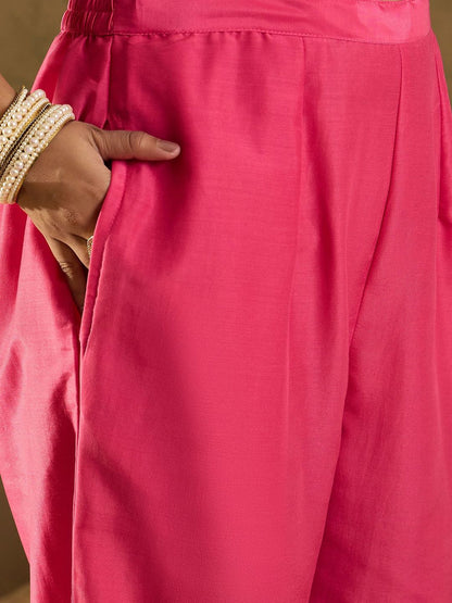 Dhiyona IE Women Ethnic Motifs Embroidered Regular Thread Work Kurta with Trousers & With Dupatta