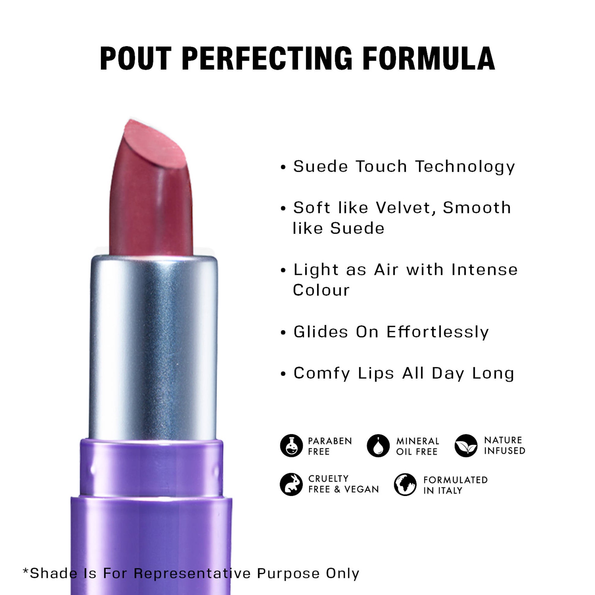 LOVETC HD Matte Mini Lipstick Transfer-Proof, Hydrating - Gossip Glow