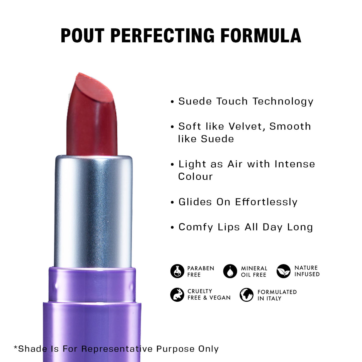 LOVETC HD Matte Mini Lipstick Transfer-Proof, Hydrating - Cozy Love