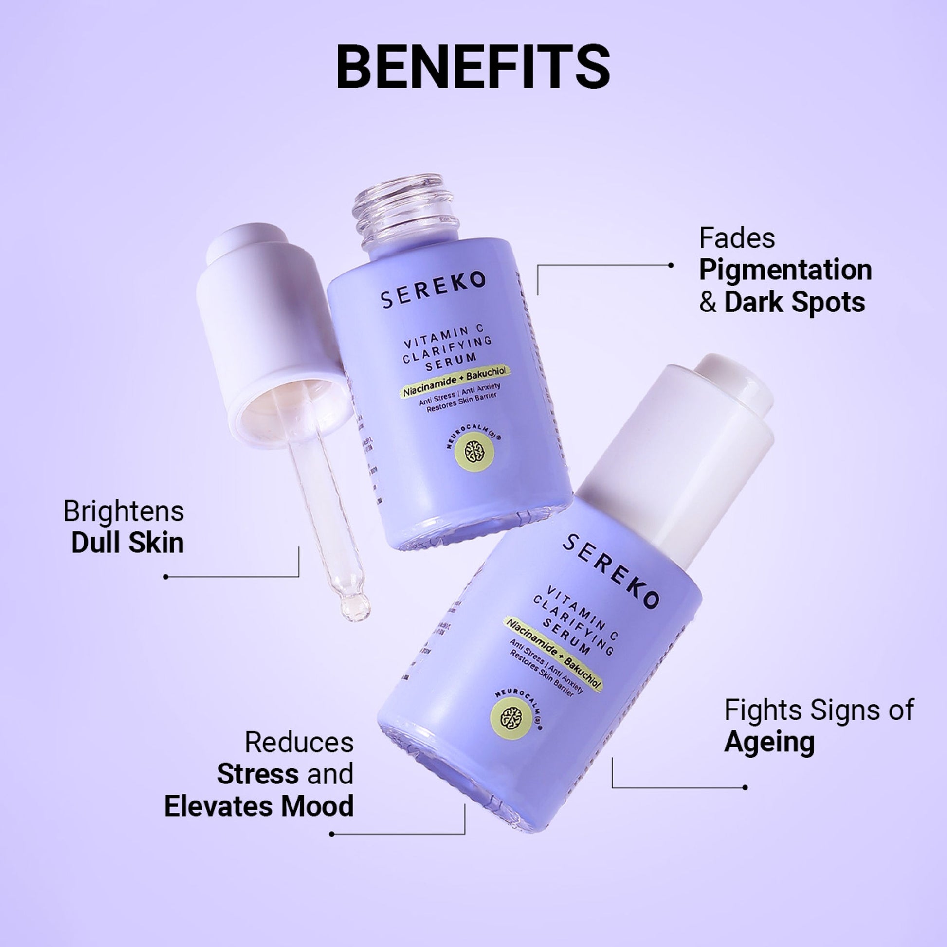 Sereko Vitamin C Clarifying Serum With Niacinamide For Glowing Skin, Fades Hyperpigmentation
