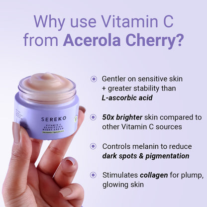 SEREKO Vit C Night Cream with Niacinamide for Tan Removal & Pigmentation