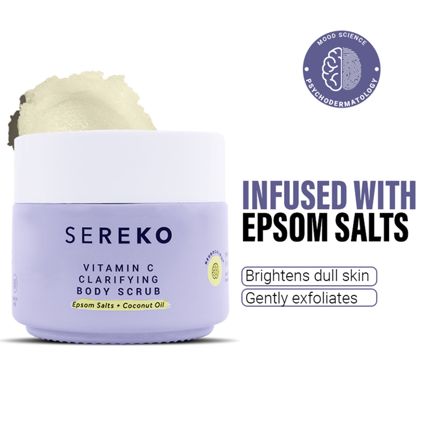SEREKO Vitamin C Body Scrub for Tan Removal, Ingrown Hair & Body Exfoliation