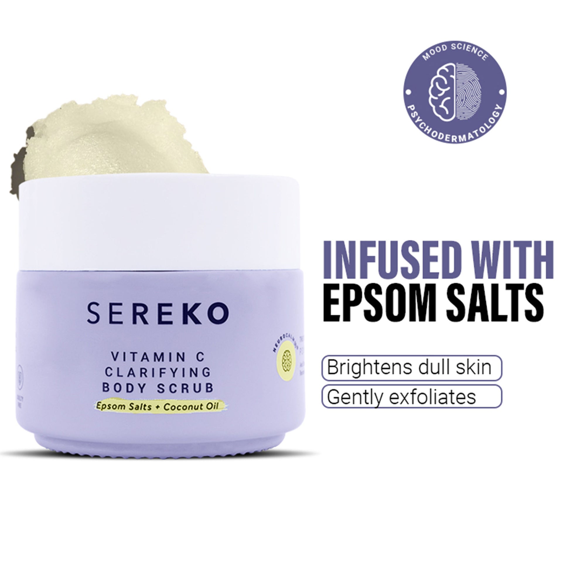 SEREKO Vitamin C Body Scrub for Tan Removal, Ingrown Hair & Body Exfoliation