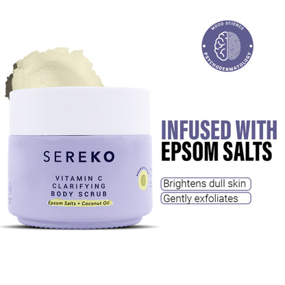 SEREKO Vitamin C Body Scrub for Tan Removal, Ingrown Hair & Body Exfoliation