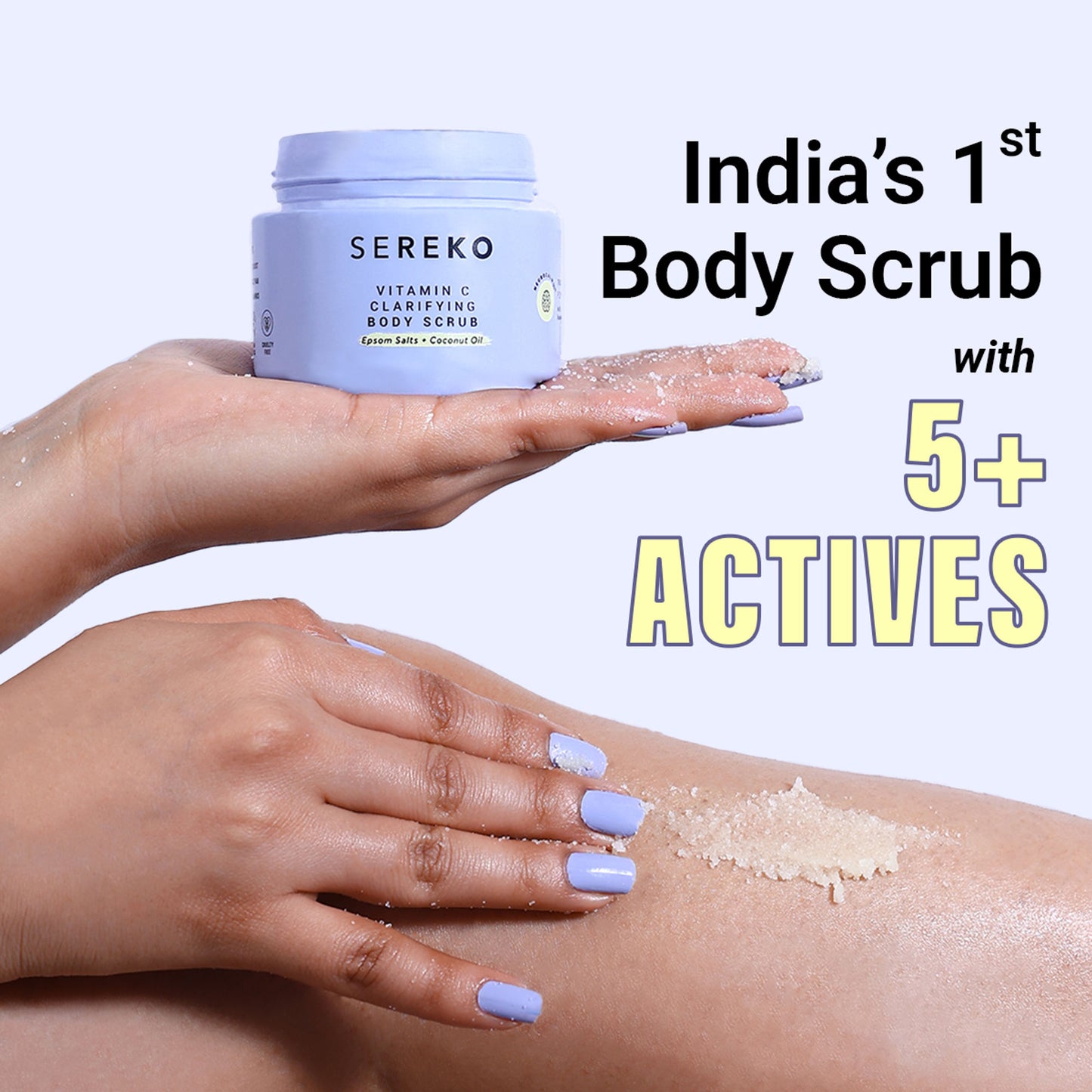 SEREKO Vitamin C Body Scrub for Tan Removal, Ingrown Hair & Body Exfoliation