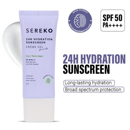 Sereko Spf 50 Pa++++ Face Sunscreen Lightweight, No White Cast, Water Resistant With Cica