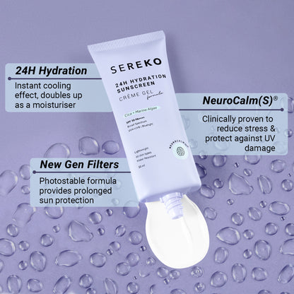 Sereko Spf 50 Pa++++ Face Sunscreen Lightweight, No White Cast, Water Resistant With Cica